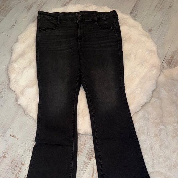 American Eagle Outfitters Women's Black  Charcoal Gray Jeans - Picture 3 of 9